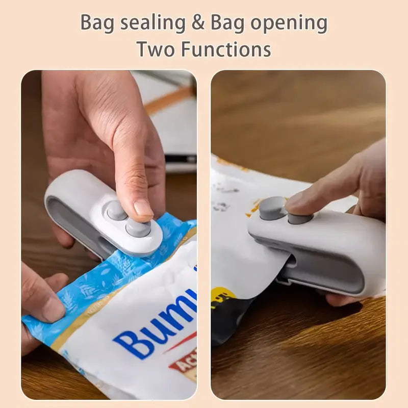 π₯ 2-in-1 Mini Heat Bag Sealer β Rechargeable Handheld Plastic Bag Sealing Machine | Portable Food Package Sealer with USB Charging