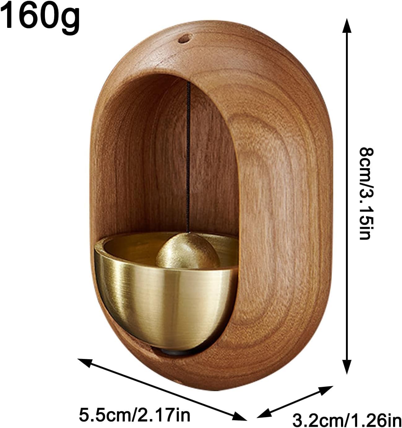 Round Wooden Wireless Wind Chimes – Decorative Hanging Doorbell for Home & Entrance | Elegant Wind Bell for Indoor & Outdoor Use