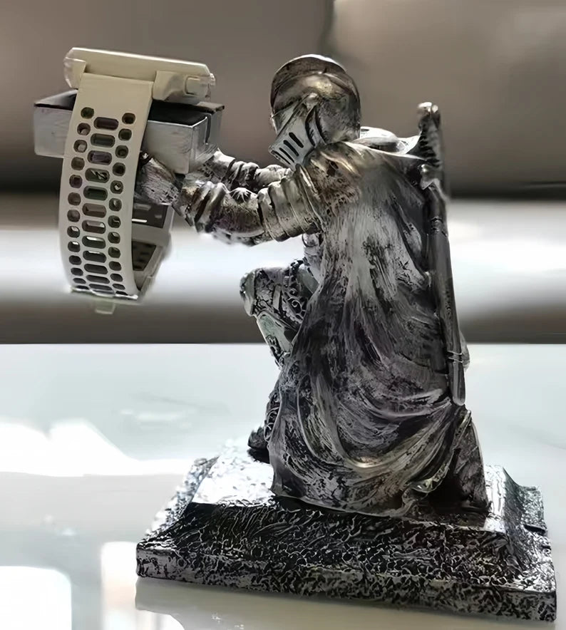 Dark Knight Apple Watch Stand – Resin Charging Dock & Storage Holder | Desktop Nightstand Display Stand for Wristwatches