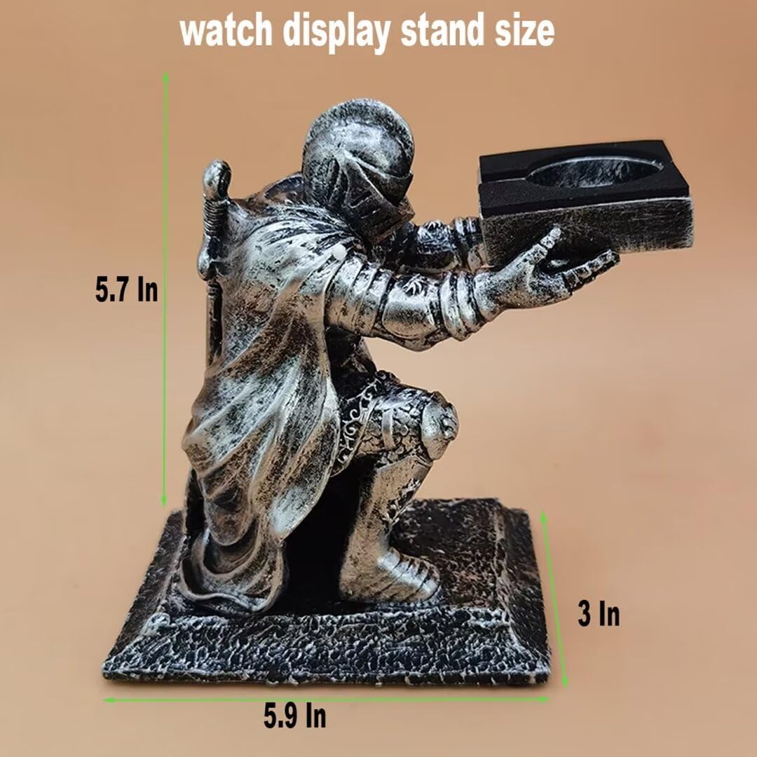 Dark Knight Apple Watch Stand – Resin Charging Dock & Storage Holder | Desktop Nightstand Display Stand for Wristwatches